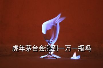 虎年茅臺(tái)會(huì)漲到一萬(wàn)一瓶嗎
