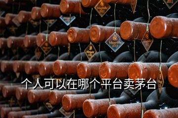 個(gè)人可以在哪個(gè)平臺(tái)賣(mài)茅臺(tái)