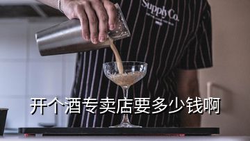 開個酒專賣店要多少錢啊