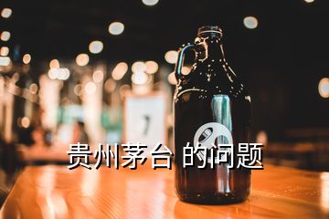 貴州茅臺(tái) 的問(wèn)題