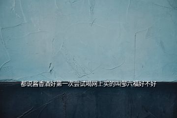 都說醬香酒好第一次嘗試喝網(wǎng)上買的叫鄒六福好不好