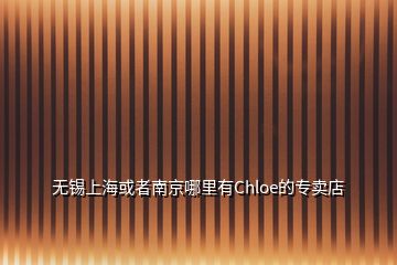 無錫上?；蛘吣暇┠睦镉蠧hloe的專賣店