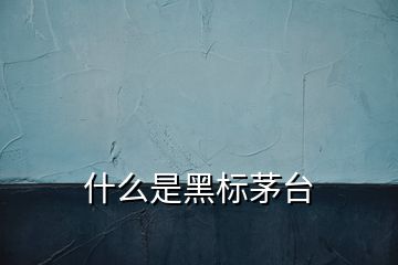 什么是黑標(biāo)茅臺(tái)