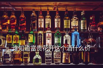 誰知道富貴花開這個酒什么價