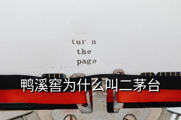 鴨溪窖為什么叫二茅臺(tái)