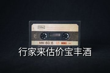 行家來估價寶豐酒