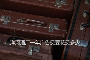 洋河酒廠一年廣告費(fèi)要花費(fèi)多少