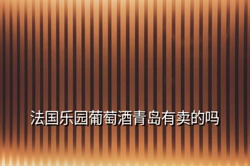 法國樂園葡萄酒青島有賣的嗎