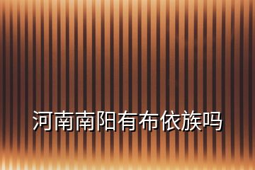 河南南陽(yáng)有布依族嗎