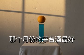 那個(gè)月份的茅臺酒最好