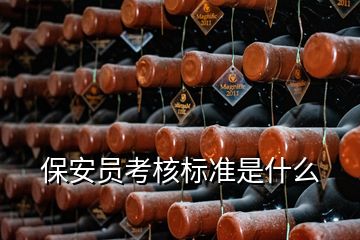 保安員考核標(biāo)準(zhǔn)是什么
