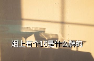 煙上有個(gè)16是什么牌的