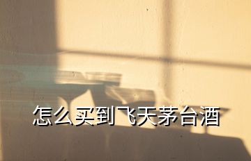 怎么買(mǎi)到飛天茅臺(tái)酒