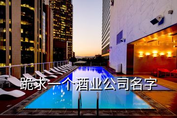 跪求一個(gè)酒業(yè)公司名字