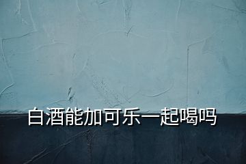 白酒能加可樂(lè)一起喝嗎
