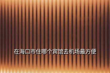 在?？谑凶∧膫€賓館去機(jī)場最方便