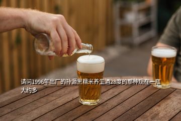 請(qǐng)問(wèn)1996年出廠(chǎng)的孫源黑糯米養(yǎng)生酒28度的那種現(xiàn)在一瓶大約多