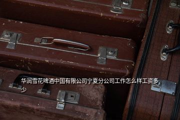 華潤雪花啤酒中國有限公司寧夏分公司工作怎么樣工資多少