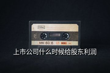 上市公司什么時(shí)候給股東利潤(rùn)