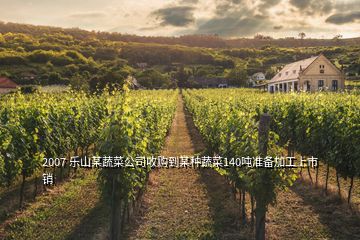 2007 樂山某蔬菜公司收購(gòu)到某種蔬菜140噸準(zhǔn)備加工上市銷