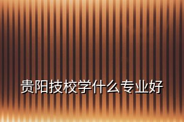 貴陽(yáng)技校學(xué)什么專業(yè)好