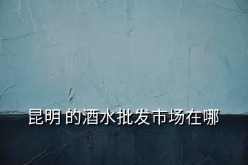 昆明 的酒水批發(fā)市場(chǎng)在哪