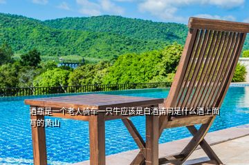 酒瓶是一個老人騎車一只牛應(yīng)該是白酒請問是什么酒上面寫的黃山