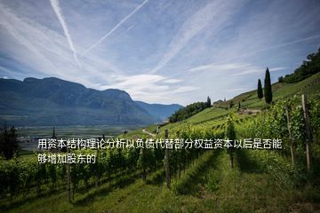 用資本結(jié)構(gòu)理論分析以負債代替部分權(quán)益資本以后是否能夠增加股東的