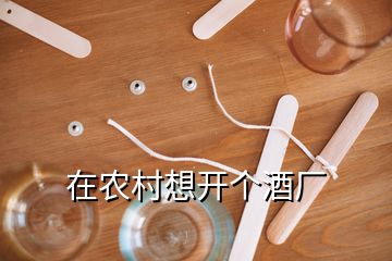 在農(nóng)村想開個(gè)酒廠