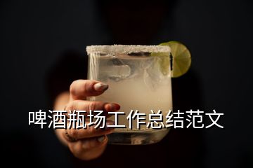 啤酒瓶場工作總結(jié)范文