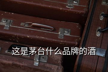 這是茅臺(tái)什么品牌的酒