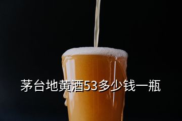茅臺(tái)地黃酒53多少錢一瓶