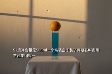 52度凈含量是500ml一個精裝盒子裝了兩瓶名叫貴州茅臺集團(tuán)得一