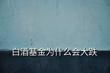 白酒基金為什么會大跌