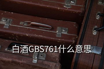 白酒GBS761什么意思