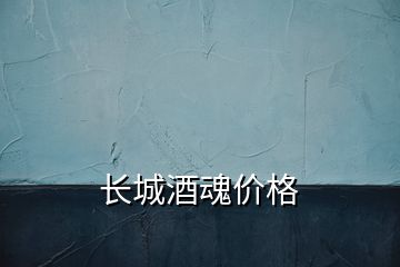 長(zhǎng)城酒魂價(jià)格