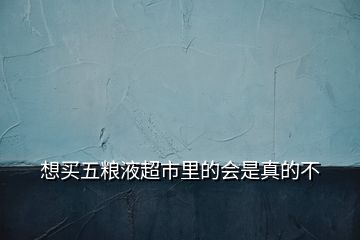 想買(mǎi)五糧液超市里的會(huì)是真的不