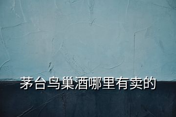 茅臺(tái)鳥巢酒哪里有賣的