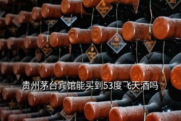 貴州茅臺(tái)賓館能買到53度飛天酒嗎