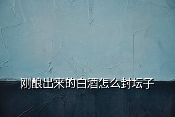 剛釀出來(lái)的白酒怎么封壇子