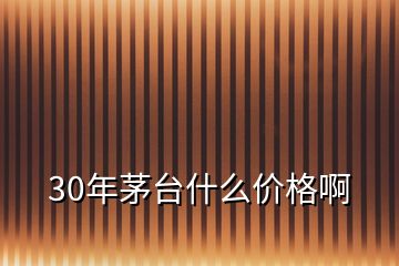 30年茅臺(tái)什么價(jià)格啊