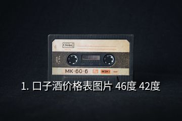 1. 口子酒價(jià)格表圖片 46度 42度
