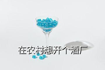 在農(nóng)村想開個酒廠
