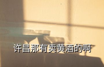 許昌那有賣(mài)黃酒的啊