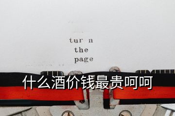 什么酒價錢最貴呵呵