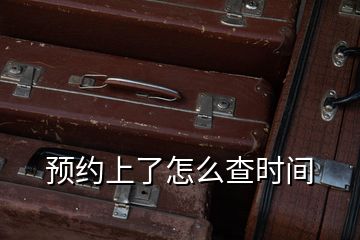 預(yù)約上了怎么查時間
