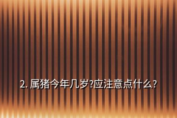2. 屬豬今年幾歲?應(yīng)注意點什么?