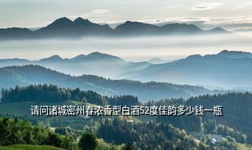 請問諸城密州春濃香型白酒52度佳韻多少錢一瓶