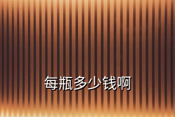 每瓶多少錢啊