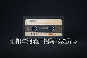 泗陽(yáng)洋河酒廠(chǎng)招聘駕駛員嗎